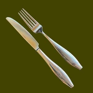 Oneida Comet Replacement Flatware Fork And Knife Stainless Steel 18/0 Concave